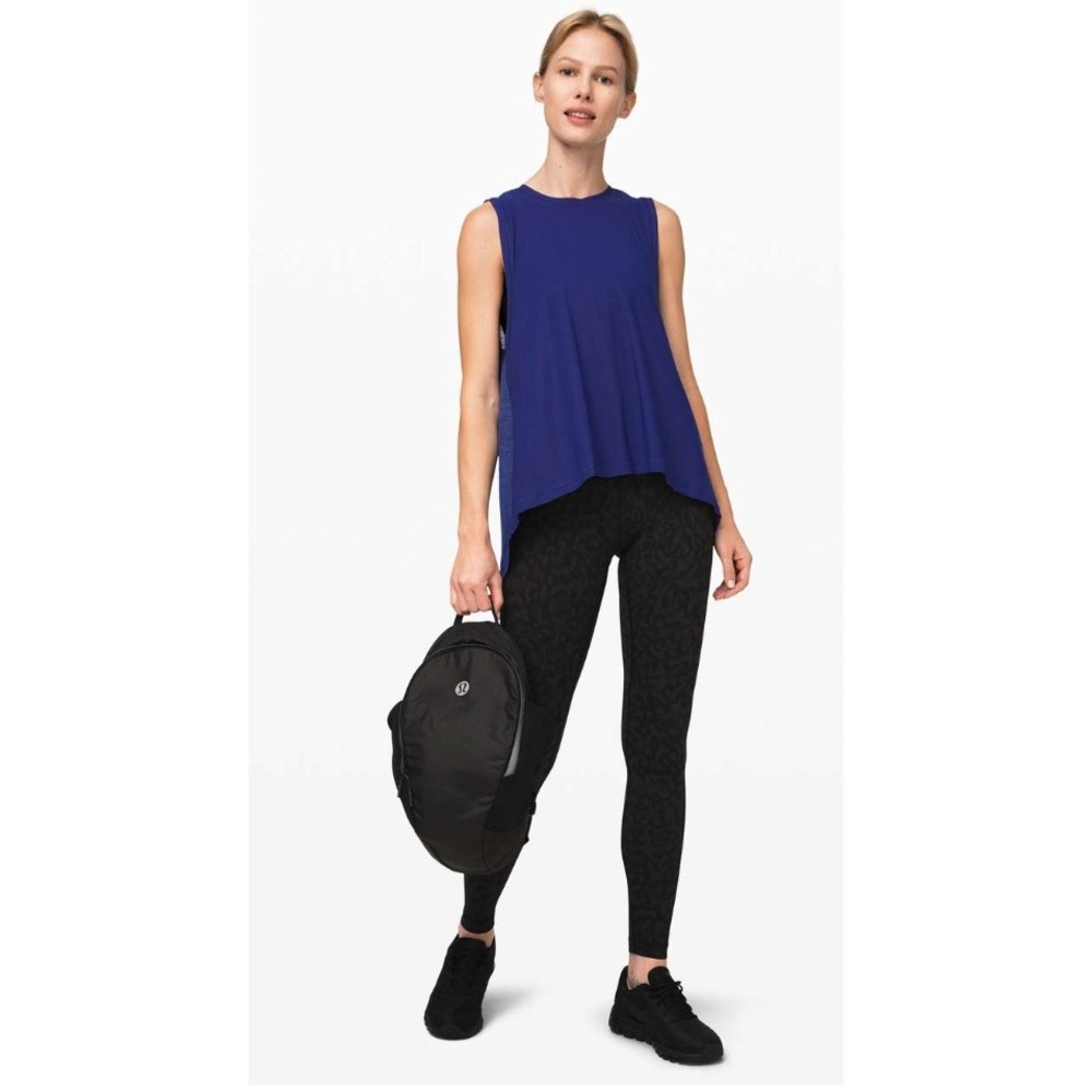 Lululemon In the Open Back Training Tank Size 2 Blue Athletic Workout Top